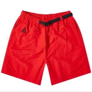NIKE ACG Short with Integrated Belt, University Red, Size Medium